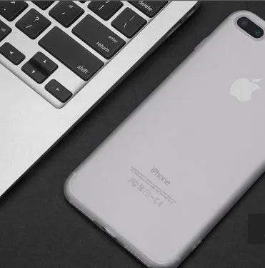 Black TPU silicone protective case on an Apple iPhone.