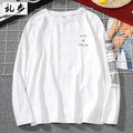 Men's long sleeve cotton shirt straight fit printed black colour