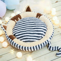 Non-removable small dog cat bed mat in three sizes with PP cotton and flannel cushion