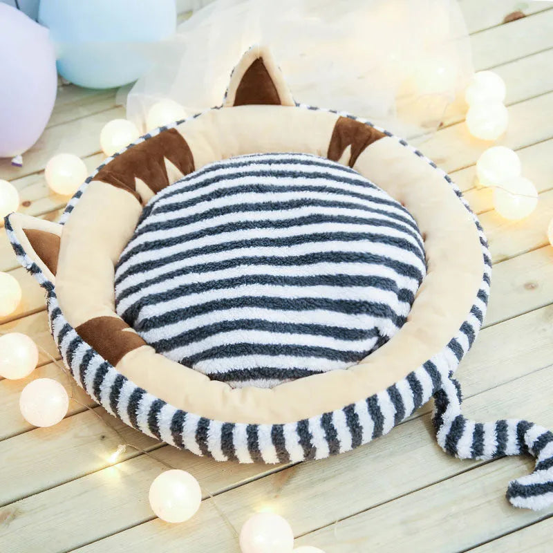 Non-removable small dog cat bed mat in three sizes with PP cotton and flannel cushion