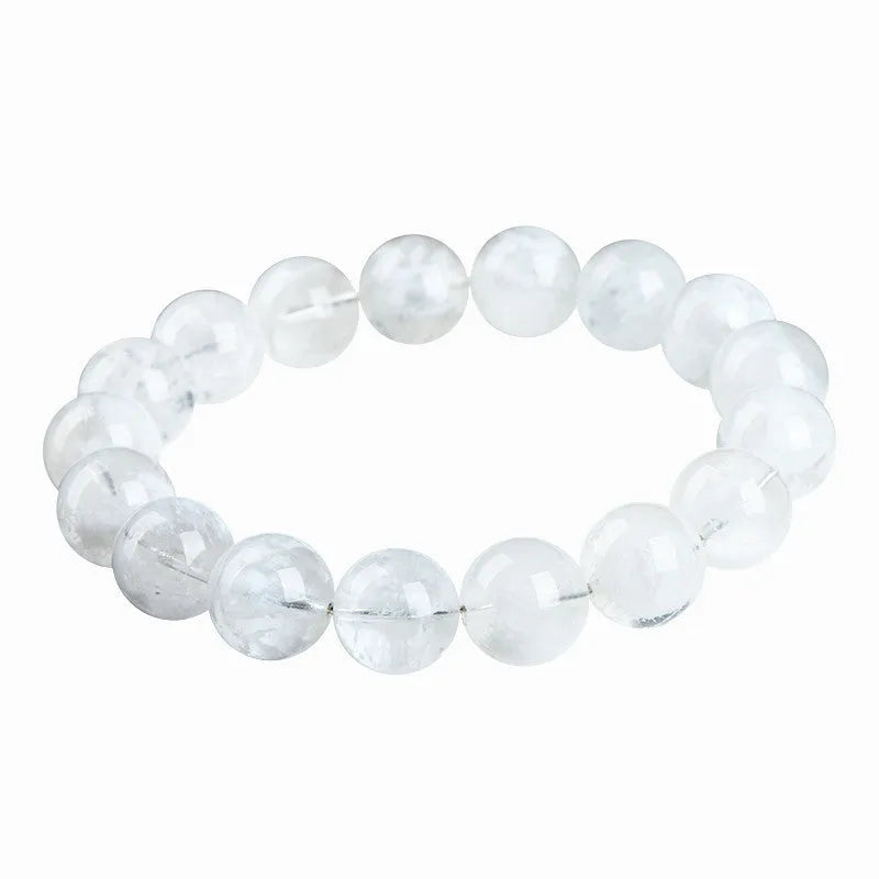 Women's crystal bracelet with geometric design featuring blizzard snowflake beads and traditional Ruyi Xiangyun motifs