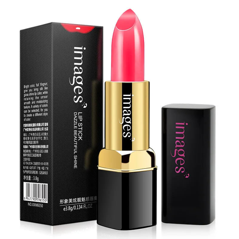 Moisturising lipstick lip gloss with beeswax and Vitamin E in Coral Red shade, 3.8g stick