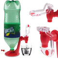 Red plastic Magic Tap manual soda bottle dispenser for 2-litre bottles.