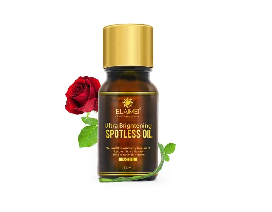 Ultra Brightening Spotless Oil 10ml bottle with rose and citrus extracts for brightening
