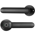 Black M4 smart fingerprint lock with zinc alloy body and semiconductor sensor on a white background