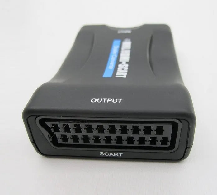 HDMI to SCART converter 1080P bidirectional with USB power for TV connectivity.