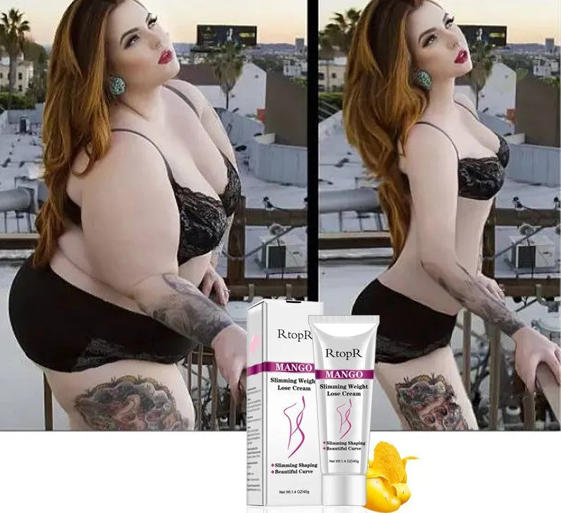 RtopR Mango Body Lotion Cream, white slimming cream with herbal extracts for massage and 30 to 40 minute wrap routine