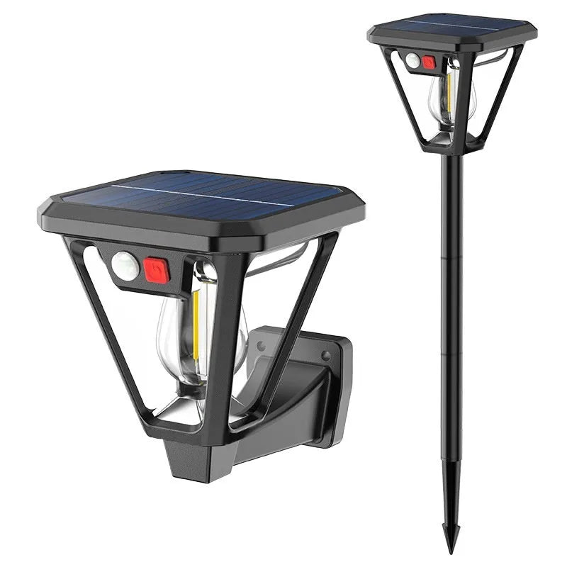 Solar wall lamp for outdoor garden and courtyard, 108 x 460 mm, induction function and waterproof protection