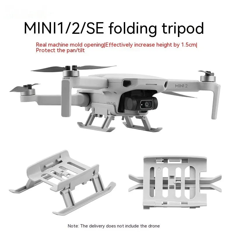 Plastic folding UAV landing gear monopod accessory in folding tripod colour, 8.7cm long