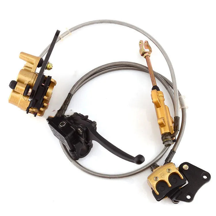 Off-road motorcycle front and rear brake pump set in gold for 110-150cc disc brake use