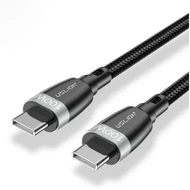 Type-C fast charging data cable in grey black, red and red black, available in 0.5m, 1m and 2m lengths