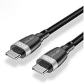 Type-C fast charging data cable in grey black, red and red black, available in 0.5m, 1m and 2m lengths