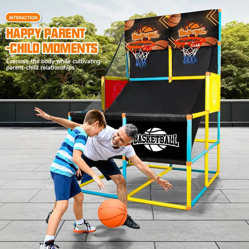 Indoor plastic basketball stand with electric scoring board, 89x46x140 cm, in Scoring Basketball Stand 16B colour