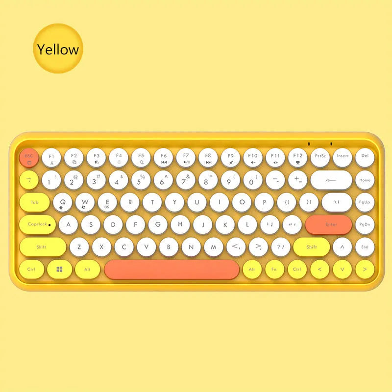 Wireless Bluetooth keyboard with 84 keys, ABS body, 320 x 136.6 x 30.5 mm, Black and Colourful options