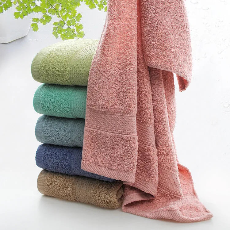 Thickened weak twist cotton bath towel beach towel in seven colour options