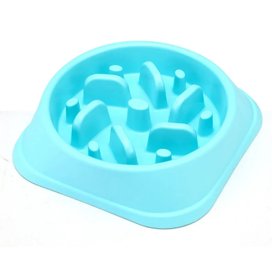 Anti-choke plastic dog bowl 20cm diameter, PP material, slow feeder for dogs, colour option shown