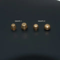 Brass decorative buckle foot nails in geometric and round styles for leathercraft hardware