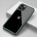 Transparent black TPU and PC anti-fall protective sleeve for iPhone and Galaxy phones.