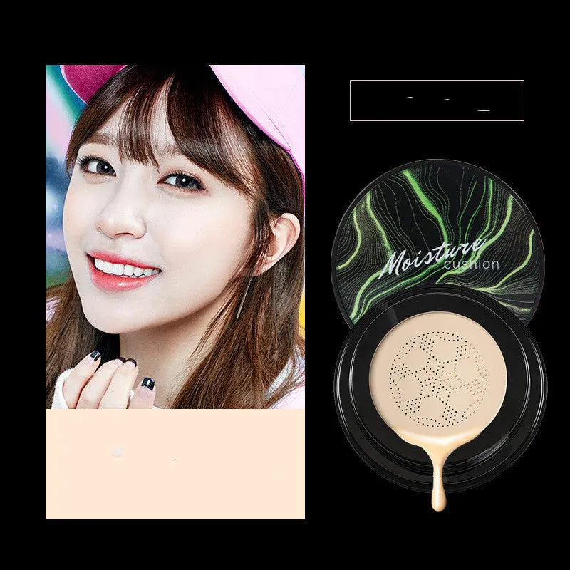 Air cushion BB cream with mushroom sponge in compact case, Ivory 01 shade