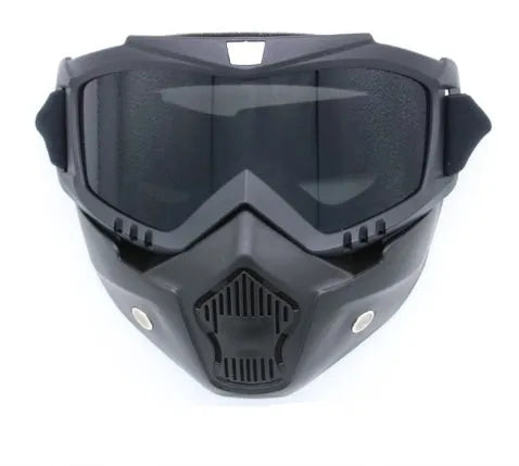 Outdoor sports goggles with UV protection, PC lens, sliding polycarbonate frame, non-slip rubber nose pad.