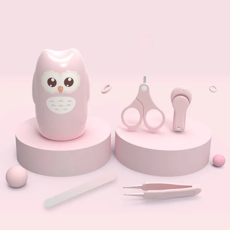 Baby nail clippers set for newborns in silicone, plastic and stainless steel with animal design options