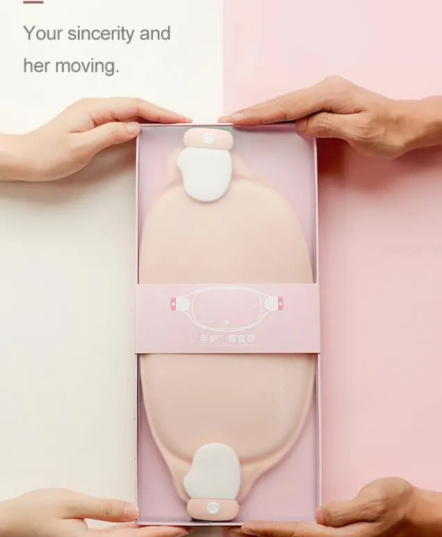 Rechargeable menstrual pain patch massage belt with three heat settings and slim design