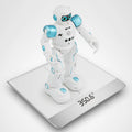 Blue remote control intelligent robot toy with gesture sensing, music, and flashing eye lights