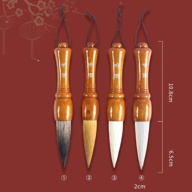 Large traditional Chinese wrist brush with sheep hair nib for calligraphy and painting