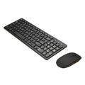 Wireless keyboard and mouse set in black, white, pink, or blue colours with USB micro receiver