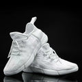 Unisex fiber optic LED shoes with USB rechargeable glowing lights, fly woven cloth upper, EVA sole, casual loafers in black