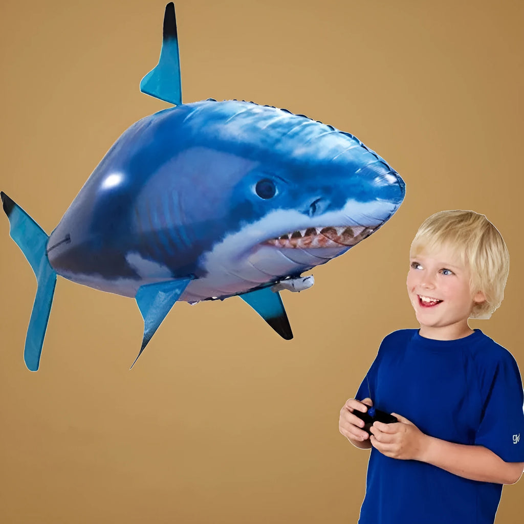 Remote control shark toy air swimming fish infrared flying RC airplane balloon nylon