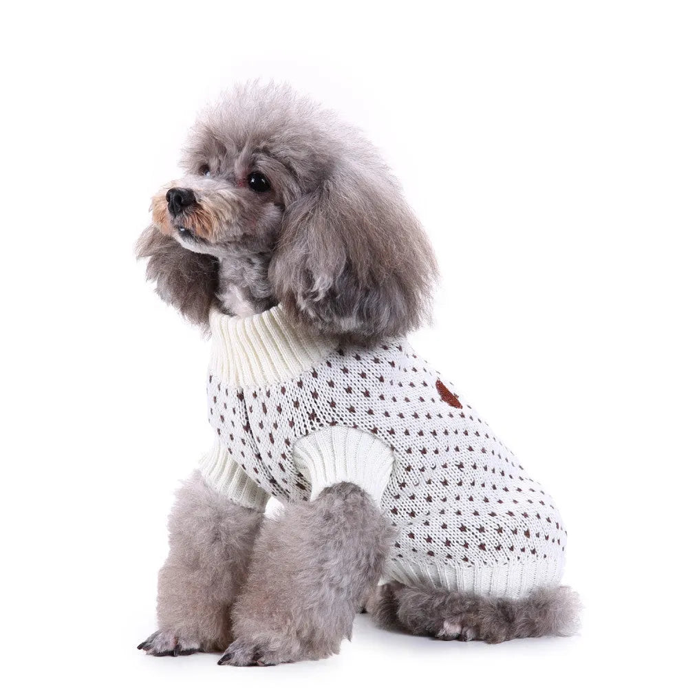 Christmas Snowflake Dog Sweater in polyester, available in sizes S to 2XL, British style, colour 85MYD