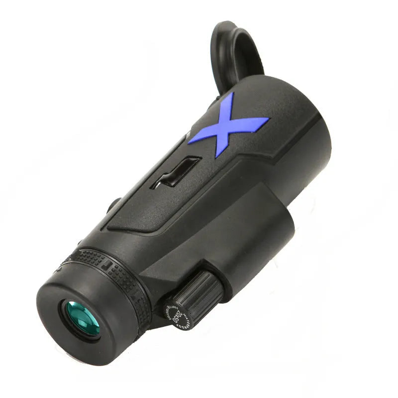 Black 20x50 monocular telescope with 22mm objective lens for outdoor observation