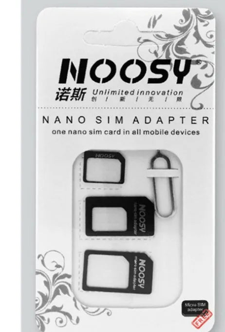 Three black SIM card ejector tools made from PC plastic on a white background
