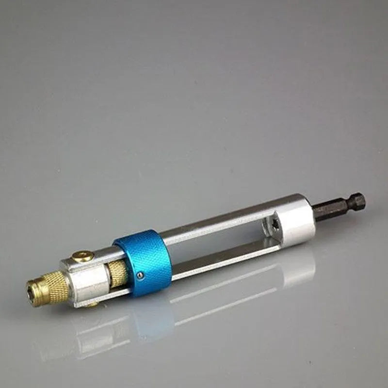 Half Time Drill driver attachment with swivel head and set of Phillips, flathead, and countersink drill bits