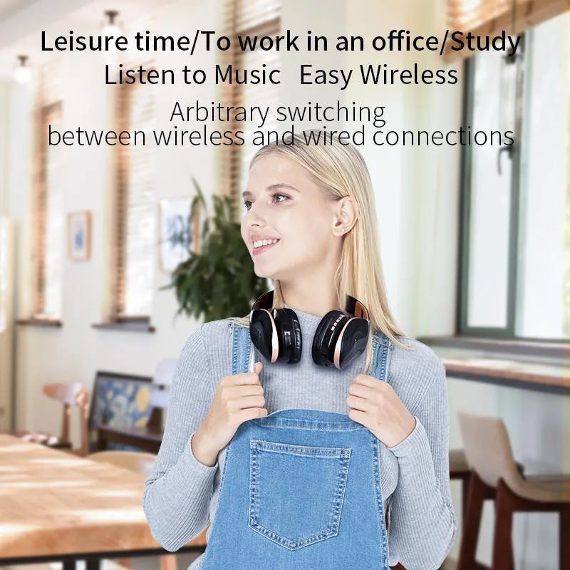HobbyLane Bluetooth wireless headset in black, red, or white colours with 40mm drivers