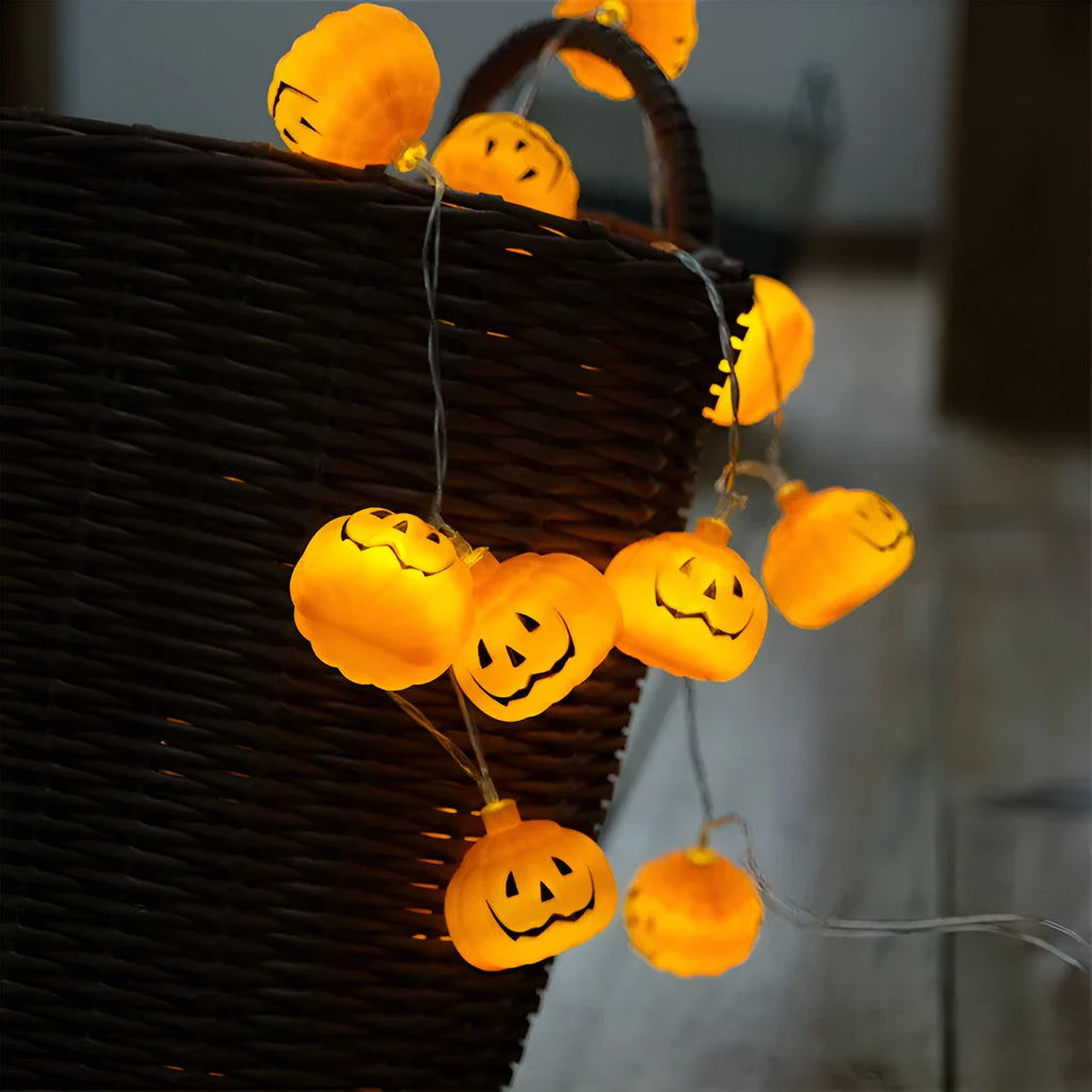 Halloween decoration LED string lights 1.5m 10 lights battery operated flexible wire
