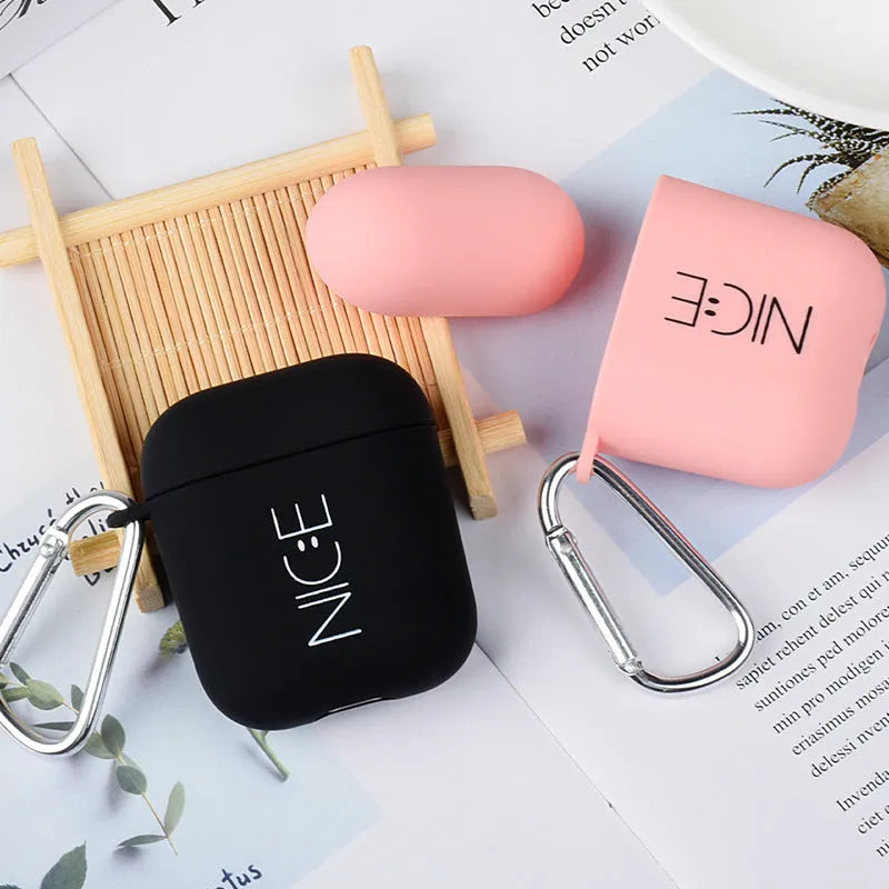 AirPods case cover with decorative pattern in PC material for Apple wireless headphones