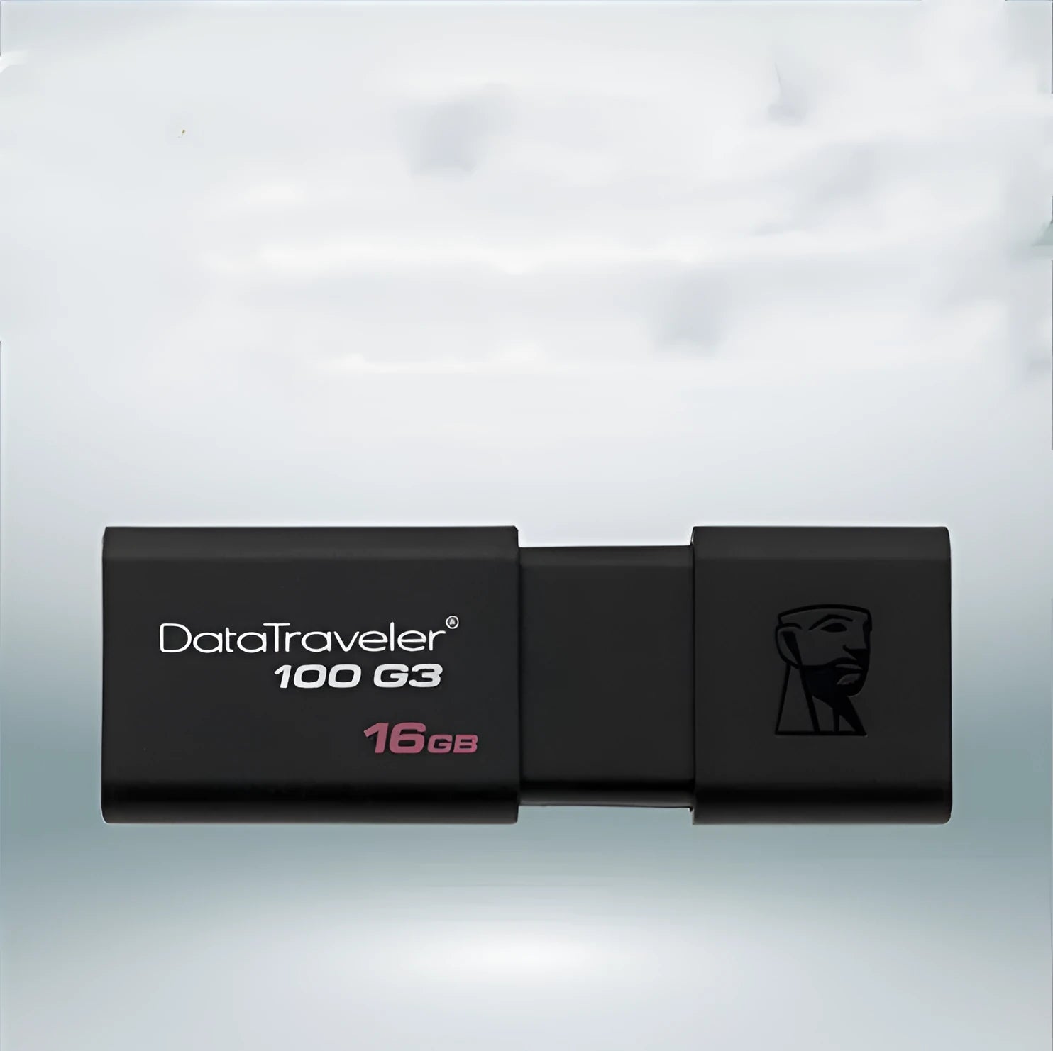 Black ABS dual-use USB flash drive with sliding cover design, available in 16GB to 512GB capacities