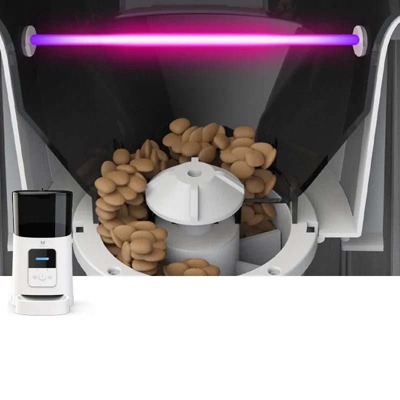 Pet automatic smart feeder in diamond black colour with removable top for dogs and cats