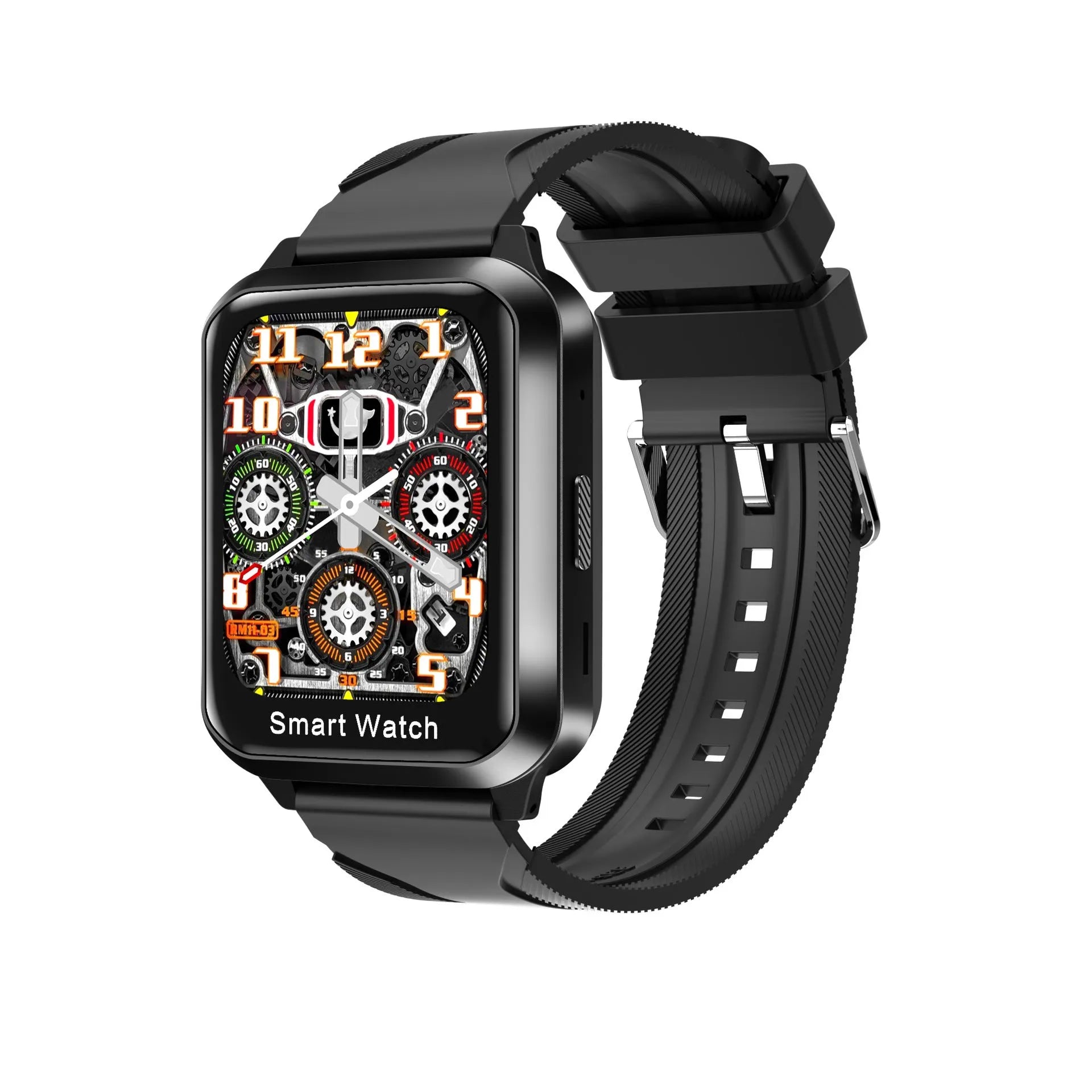 Black Bluetooth smart bracelet with 1.78-inch touchscreen display on a silicone wristband