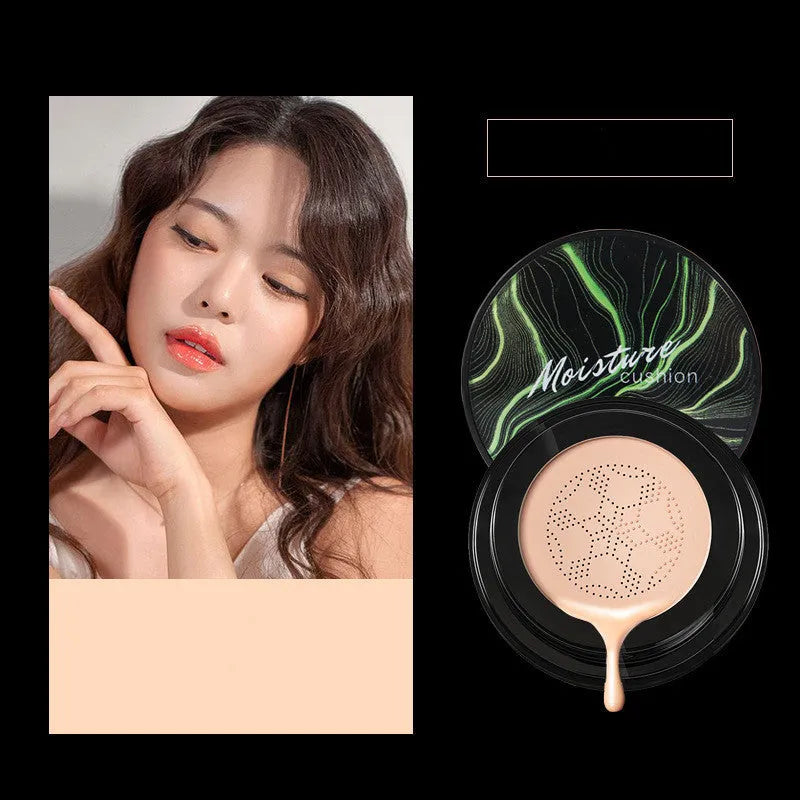 Air cushion BB cream with mushroom sponge in compact case, Ivory 01 shade