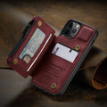 Handmade black PU leather anti-theft holster case for mobile phone with brush texture detail.