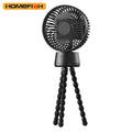 HOMEFISH F2 automatic shake head portable fan with LED light on a detached bracket