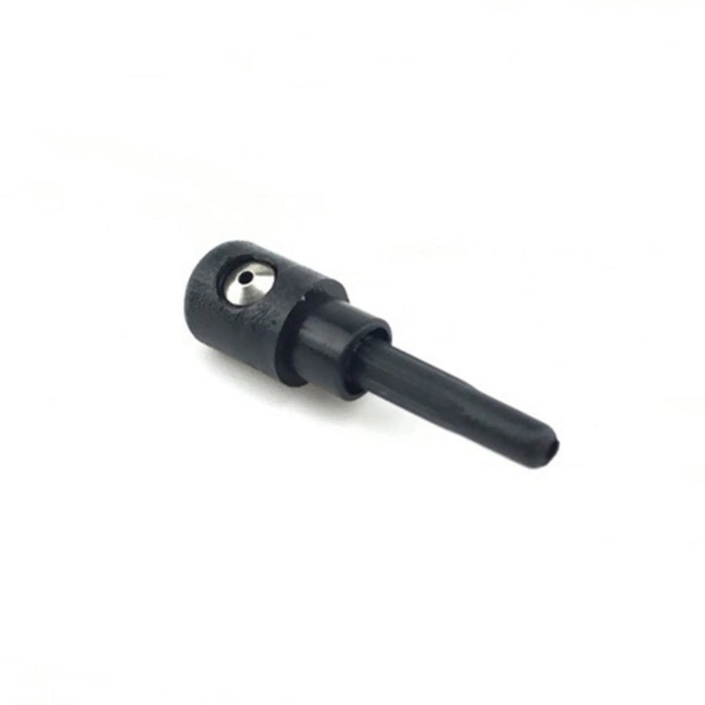 Black plastic rear wiper cover nozzle set for Volkswagen Golf and Tiguan cars.
