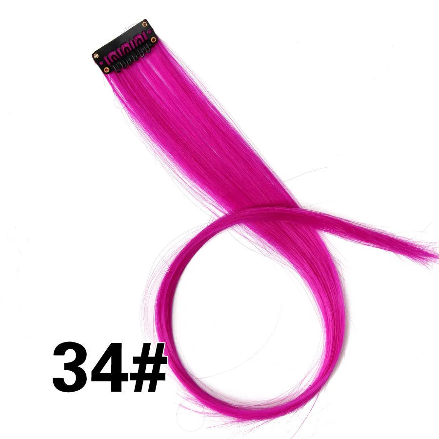 18 inch synthetic wig hair extension with natural wave, shown in multiple colour style options