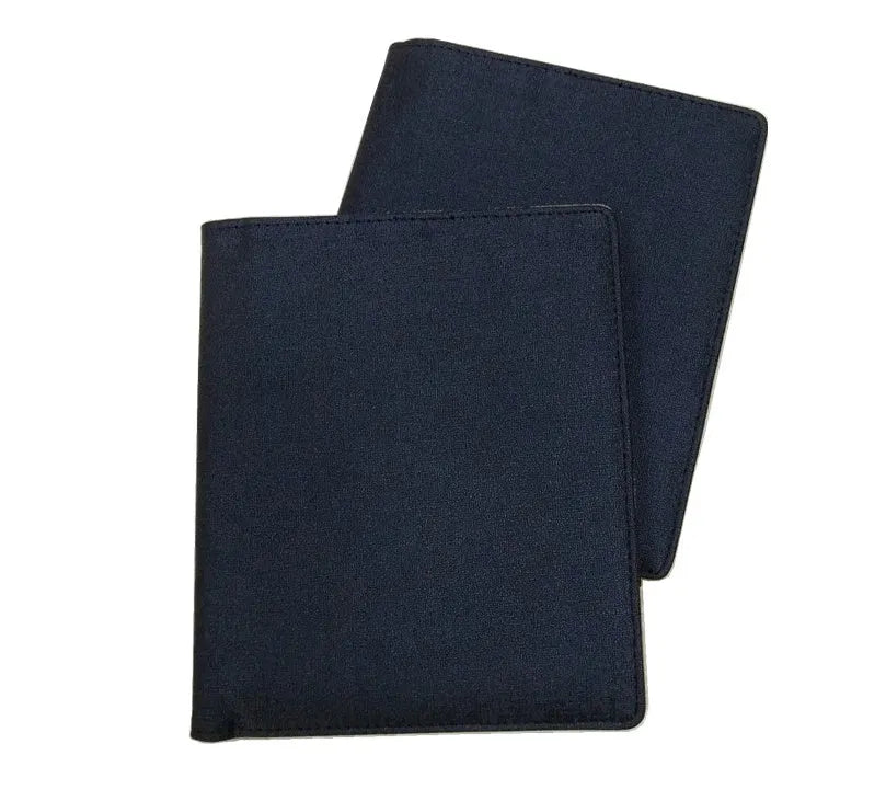 Blue imitation leather PU A5 notebook shell cover without pages
