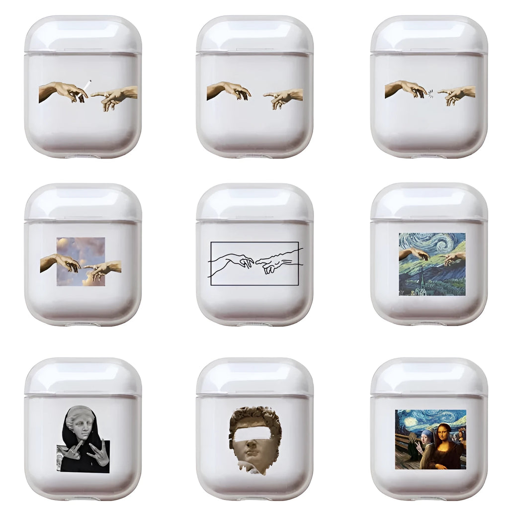 Transparent plastic protective cover for Apple AirPods and AirPods Pro charging cases