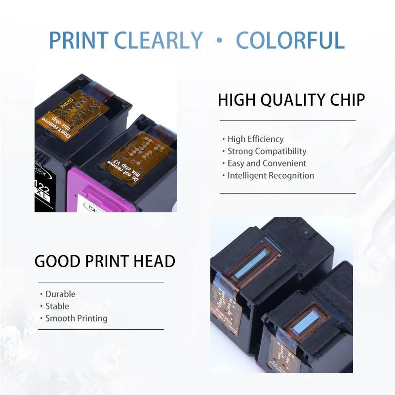Topcolor 301XL replacement ink cartridge for HP Deskjet printers black and colour options