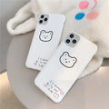 Soft silicone iPhone case featuring a cartoon bear design in Korean style colours.
